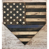Blue Line American Flag Home Plate