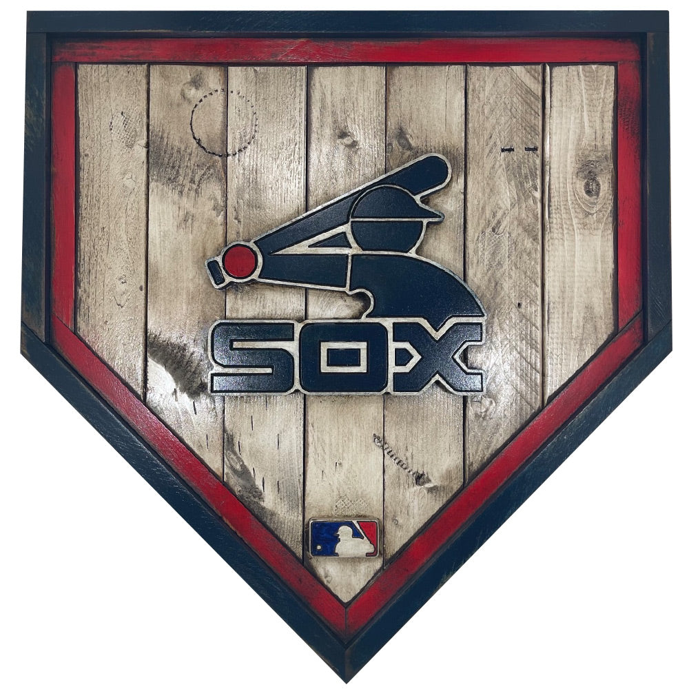 MLB Round Distressed Sign Chicago White Sox